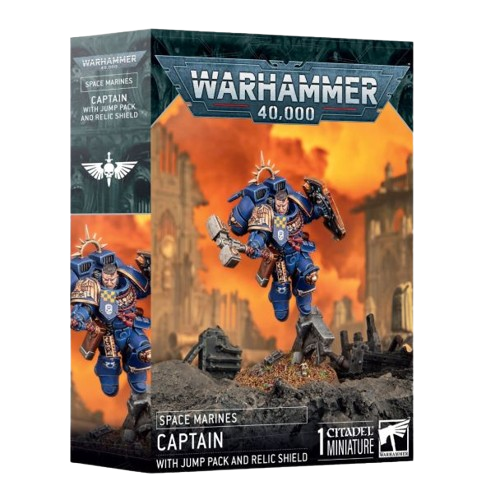 Warhammer: 40K - Space Marines Captain With Jump Pack & Relic Shield