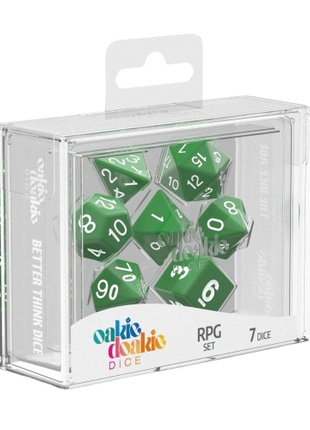 Oakie Doakie Dice - Solid Green RPG Dice Set