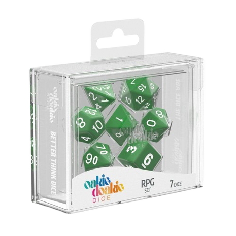 Oakie Doakie Dice - Solid Green RPG Dice Set