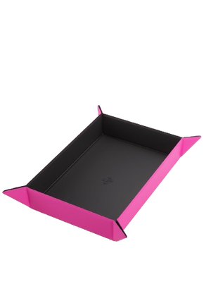 Gamegenic - Black/Pink Rectangle Magnetic Dice Tray