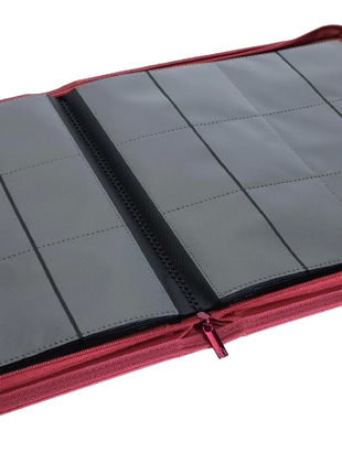 Vault X - Metallic Red 12 Pocket Zip Binder