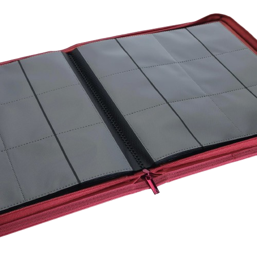 Vault X - Metallic Red 12 Pocket Zip Binder
