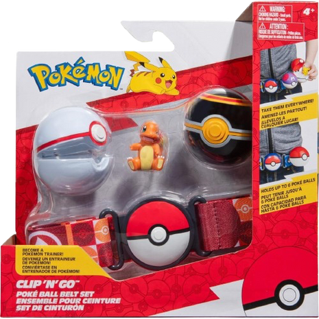 Pokemon - Clip 'N' Go Poke Ball Belt Set (Charmander)