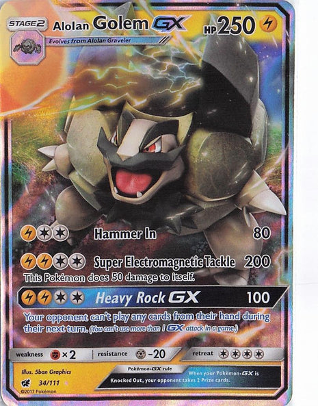 Alolan Golem GX 34/111