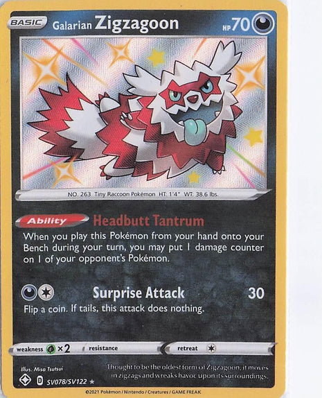 Galarian Zigzagoon SV078/SV122