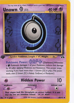 Unown D 47/75 (1st)
