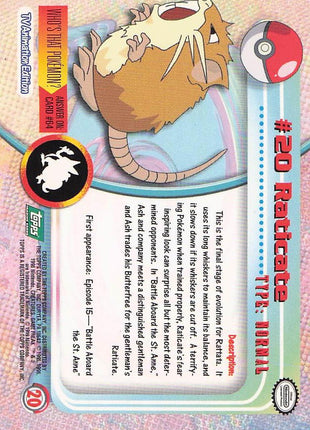 Raticate #20 - Topps