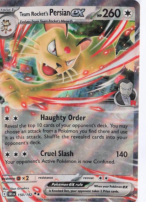 Team Rocket's Persian ex 150/182