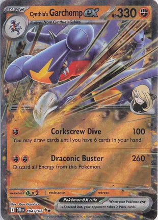 Cynthia’s Garchomp ex 104/182