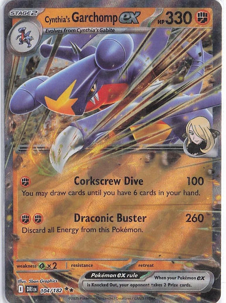 Cynthia’s Garchomp ex 104/182