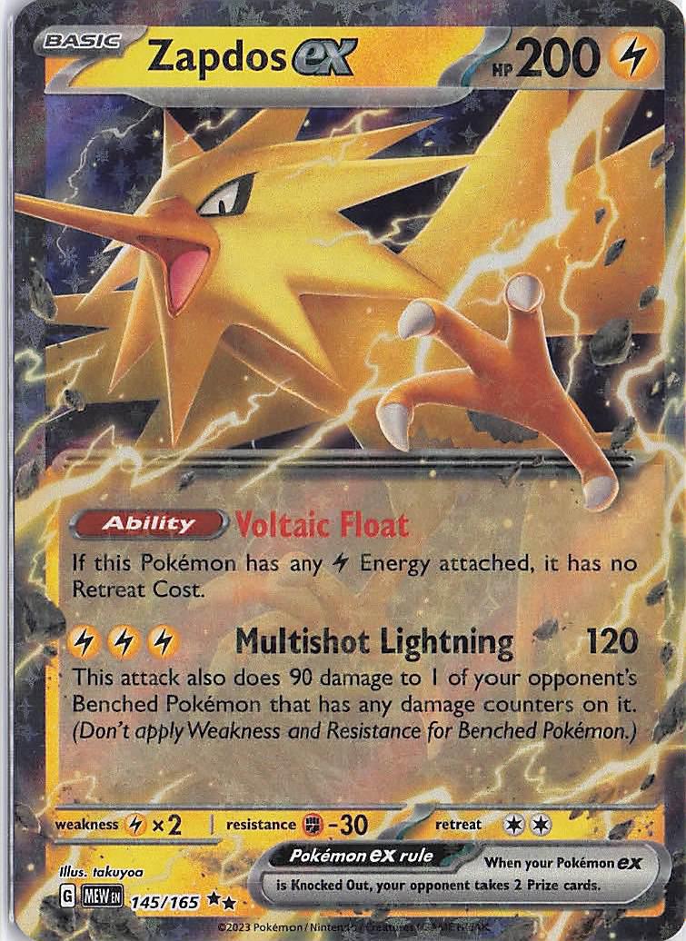 Zapdos ex 145/165