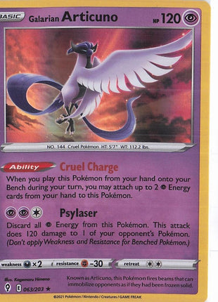 Galarian Articuno 063/203