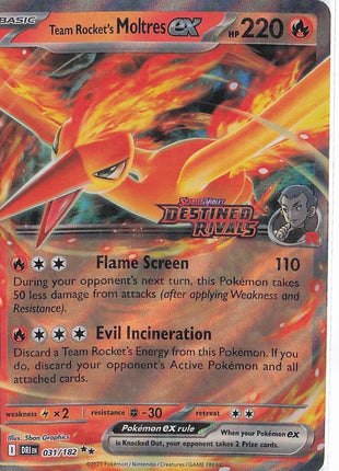 Team Rocket’s Moltres ex 031/182 (Stamp)