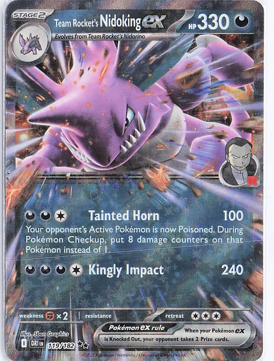 Team Rocket's Nidoking ex 119/182