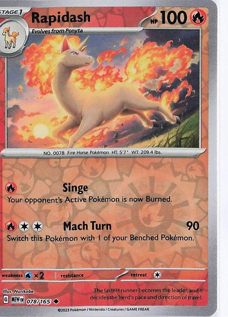 Rapidash 078/165 (RH)
