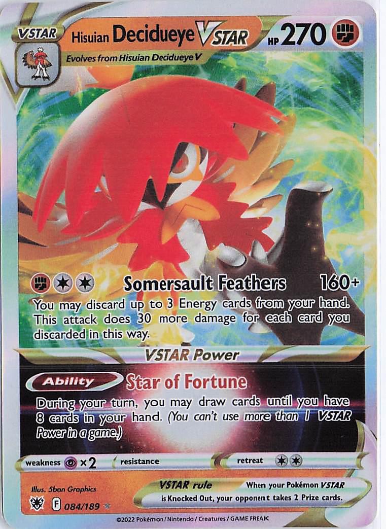 Hisuian Decidueye VSTAR 084/189