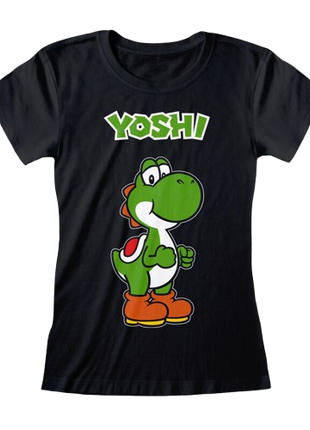 Super Mario - Yoshi Name Tag Fitted T-Shirt
