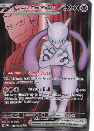 Team Rocket's Mewtwo ex 213/182