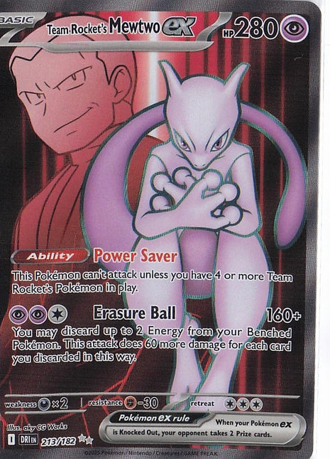 Team Rocket's Mewtwo ex 213/182