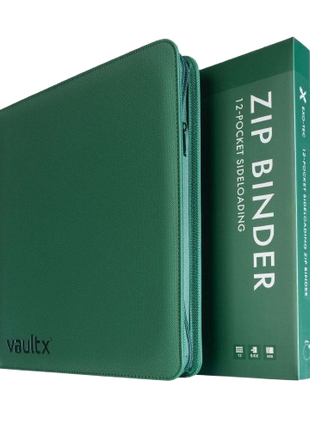 Vault X - Metallic Green 12 Pocket Zip Binder