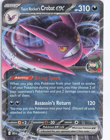 Team Rocket’s Crobat ex 122/182