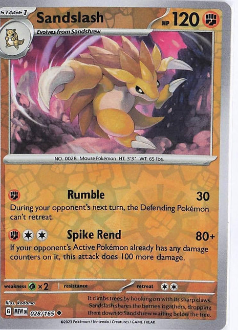 Sandslash 028/165 (RH)