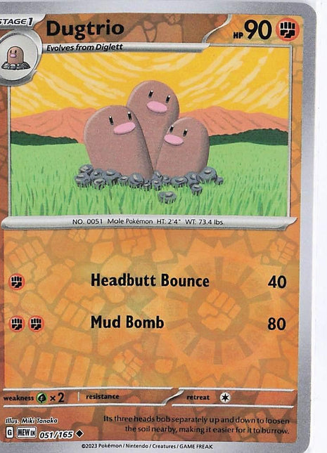 Dugtrio 051/165 (RH)