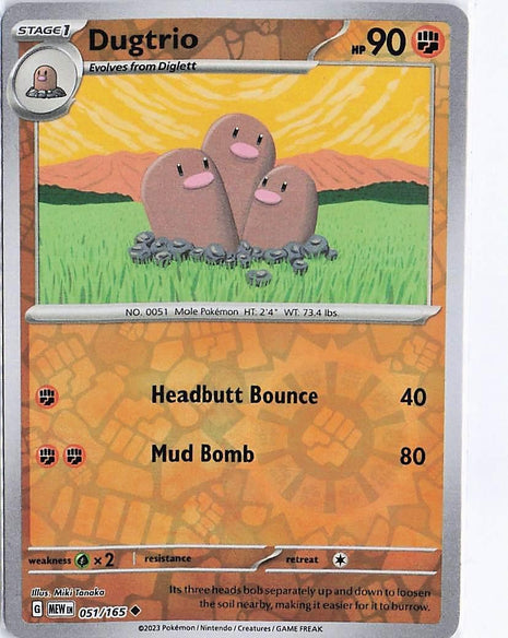 Dugtrio 051/165 (RH)