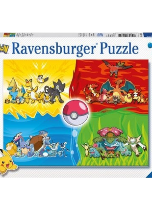 Pokemon - Different types of Pokémon 150 XXL Puzzle
