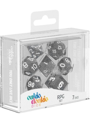 Oakie Doakie Dice - Speckled Black RPG Dice Set