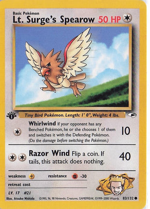 Lt. Surge’s Spearow 83/132 (1st)