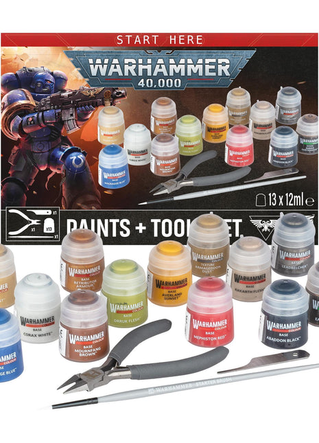 Warhammer 40K - Paints + Tools Set (2026)