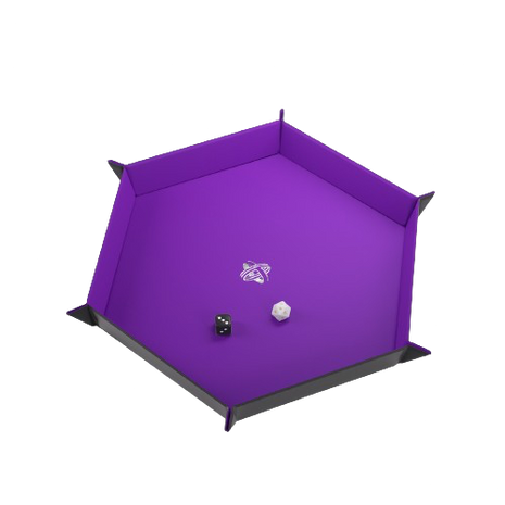 Gamegenic - Black/Purple Hexagonal Magnetic Dice Tray