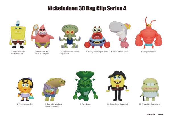 Spongebob Squarepants - Nickelodeon Classics Series 4: 3D Character Bag Clip Blind Bag