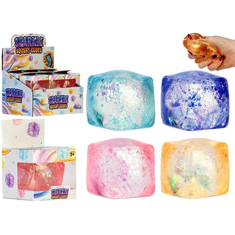 Sparkle Squishy Cubes in Box