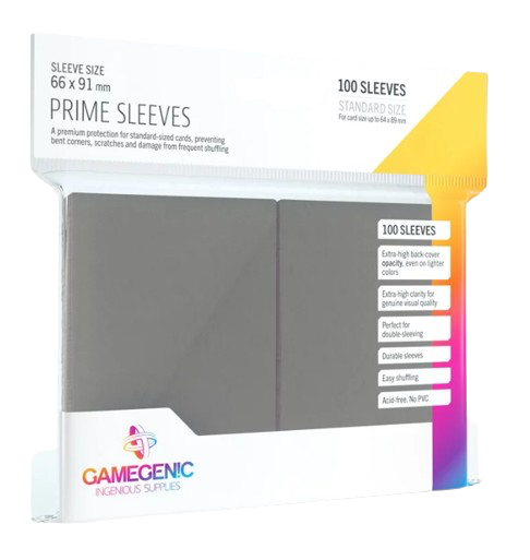 Gamegenic - Grey Prime Standard Sleeves (100)