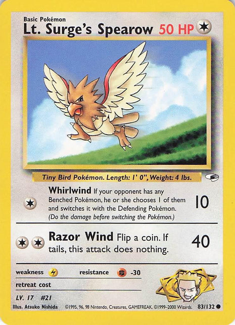 Lt. Surge’s Spearow 83/132