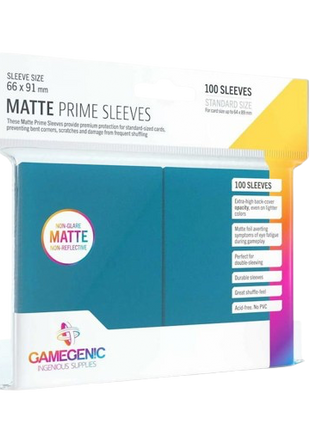 Gamegenic - Blue Matte Prime Sleeves (100)