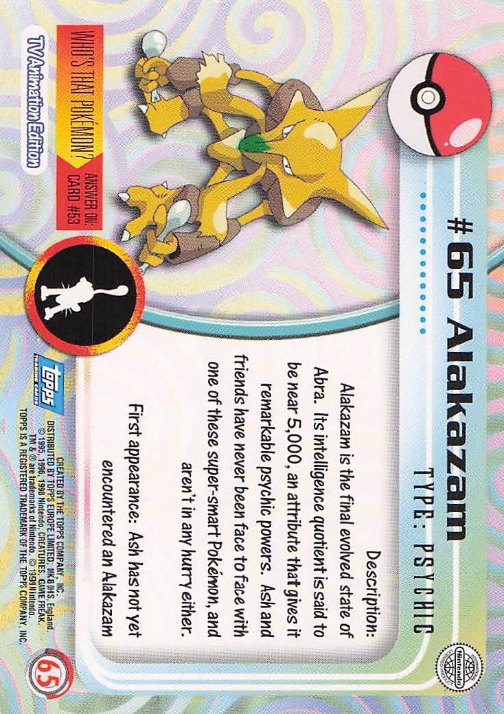 Topps - #65 Alakazam