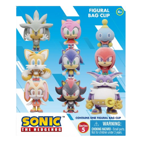 Sonic The Hedgehog - Series 5: Flocked 3D Character Bag Clip Blind Bag