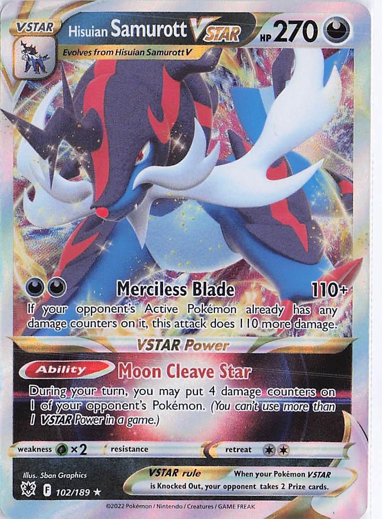 Hisuian Samurott VSTAR 102/189