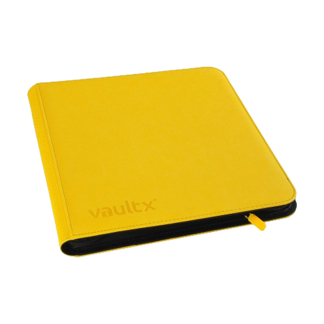 Vault X - Yellow 12 Pocket Zip Binder