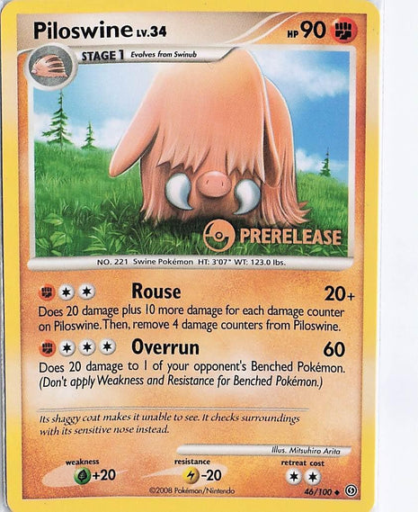 Piloswine LV.34 46/100 (Prerelease)