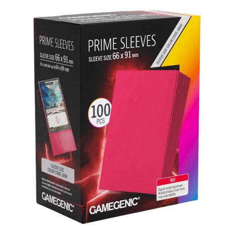 Gamegenic - Prime Red 66x91 Sleeves (100)