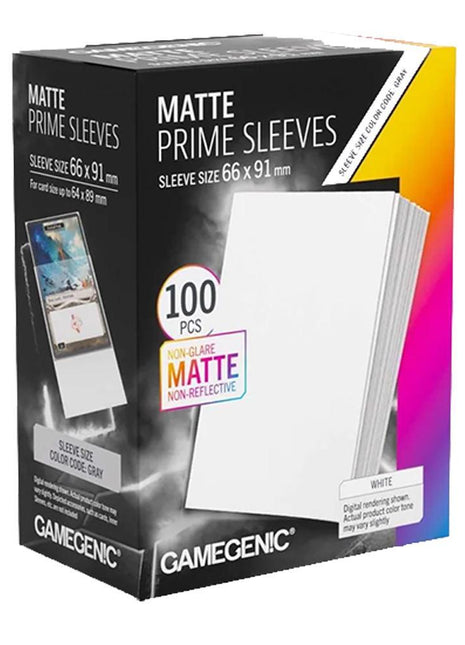 Gamegenic - Prime Matte White 66x91 Sleeves (100)
