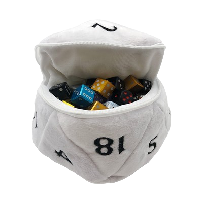 Ultra Pro - White D20 Plush Dice Bag