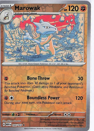 Marowak 105/165 (RH)