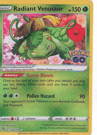 Radiant Venusaur 004/078