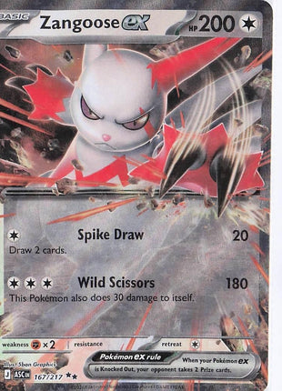 Zangoose ex 167/217