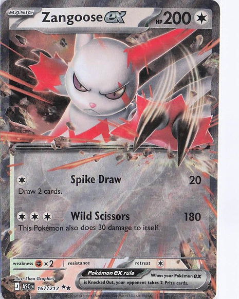 Zangoose ex 167/217